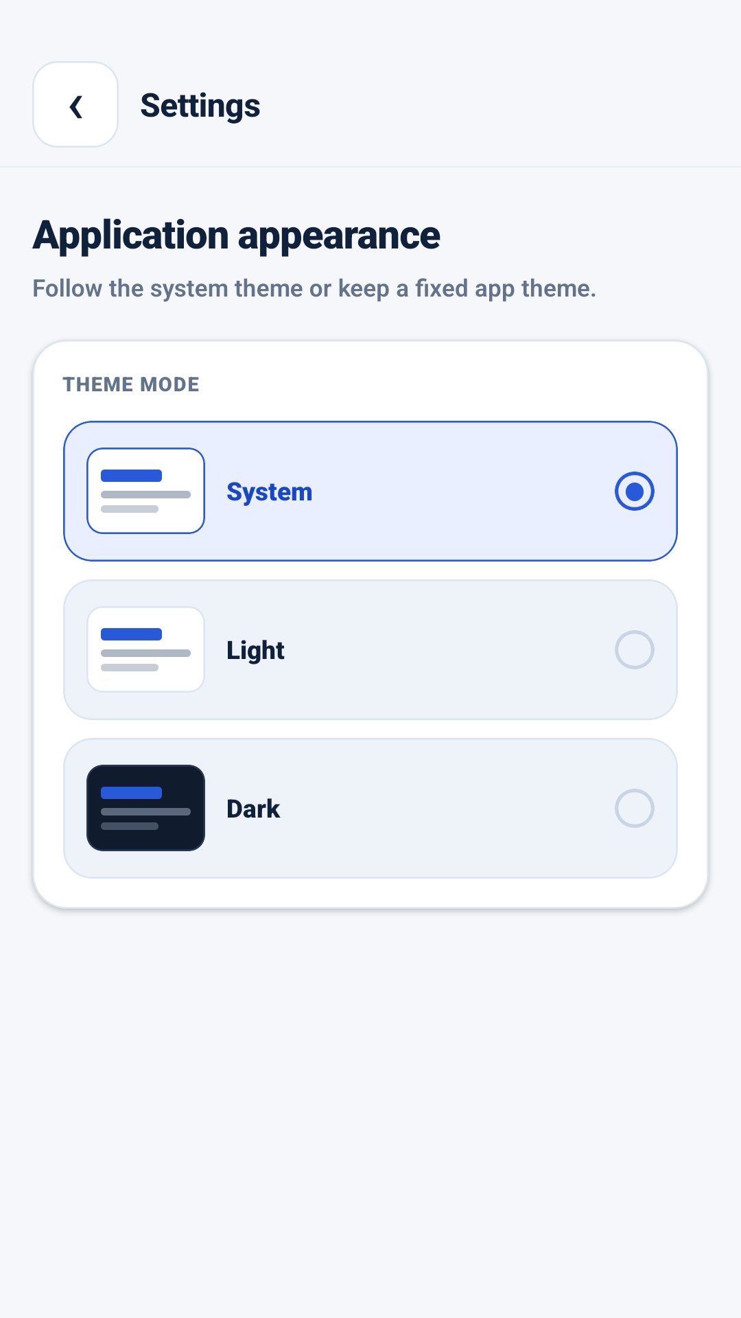 AppMetrica Görüntüleyici tema ayarları
